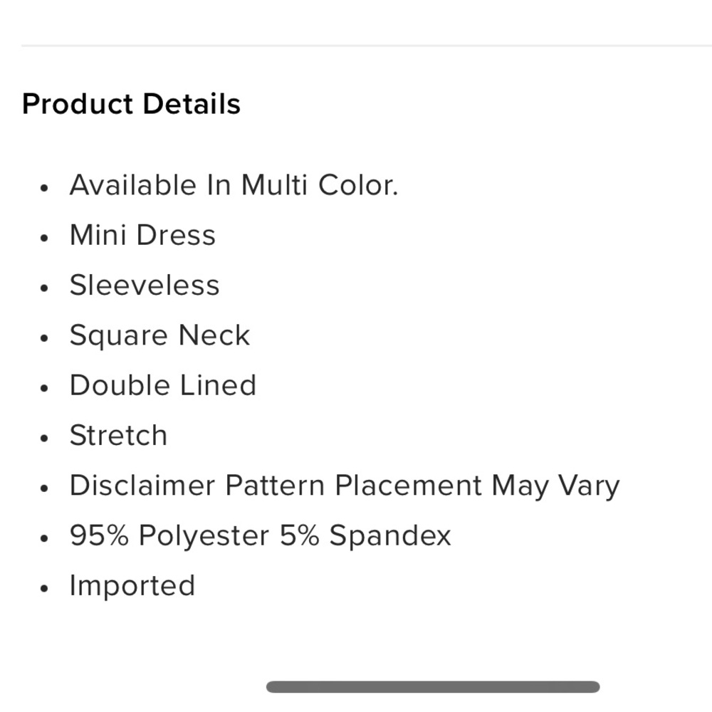 Michelle Multi Mini Dress - Multi Color . Size Small - Picture 4 of 4